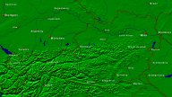 Österreich Städte + Grenzen 1280x720